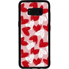 Samsung Galaxy S8 Case Hülle - Silikon schwarz Valentine 2024 with love heart