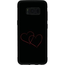 Coque Samsung Galaxy S8 - Silicone rigide noir Valentine 2023 attached heart