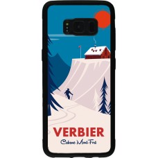Coque Samsung Galaxy S8 - Silicone rigide noir Verbier Cabane Mont-Fort