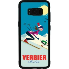 Coque Samsung Galaxy S8 - Silicone rigide noir Verbier Ski Downhill