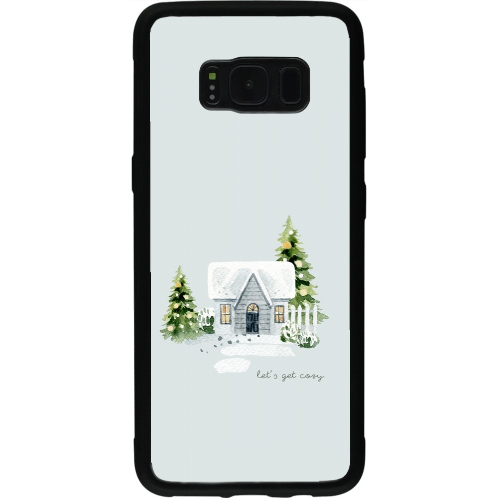 Coque Samsung Galaxy S8 - Silicone rigide noir Winter 25 Cosy House