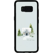 Coque Samsung Galaxy S8 - Silicone rigide noir Winter 25 Cosy House