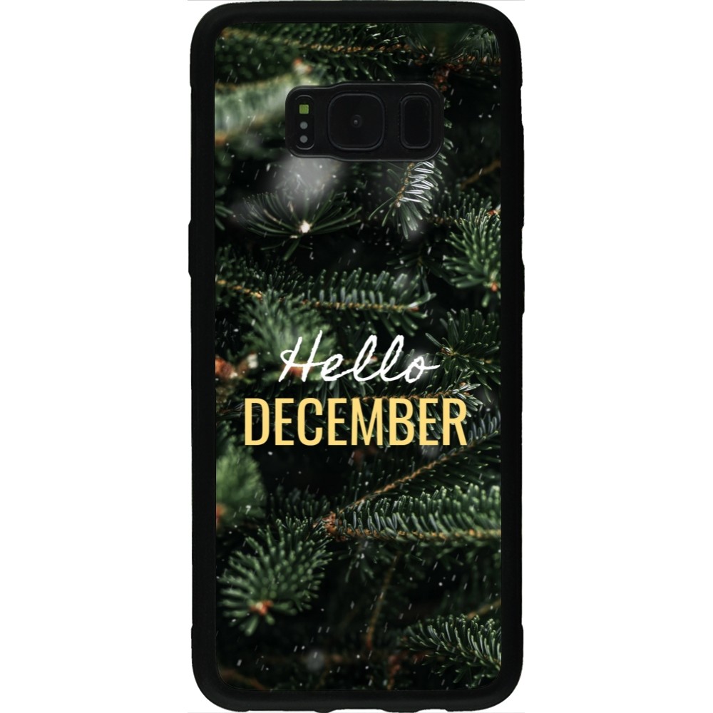 Coque Samsung Galaxy S8 - Silicone rigide noir Winter 25 Winter hello december