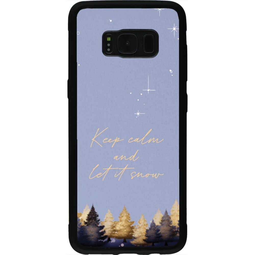Coque Samsung Galaxy S8 - Silicone rigide noir Winter 25 Winter illustration of trees