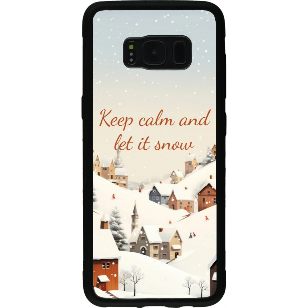 Coque Samsung Galaxy S8 - Silicone rigide noir Winter 25 Winter Keep calm and let it snow