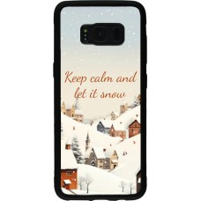 Coque Samsung Galaxy S8 - Silicone rigide noir Winter 25 Winter Keep calm and let it snow