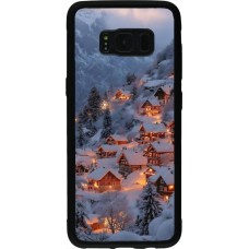 Coque Samsung Galaxy S8 - Silicone rigide noir Winter 25 Winter snowy village