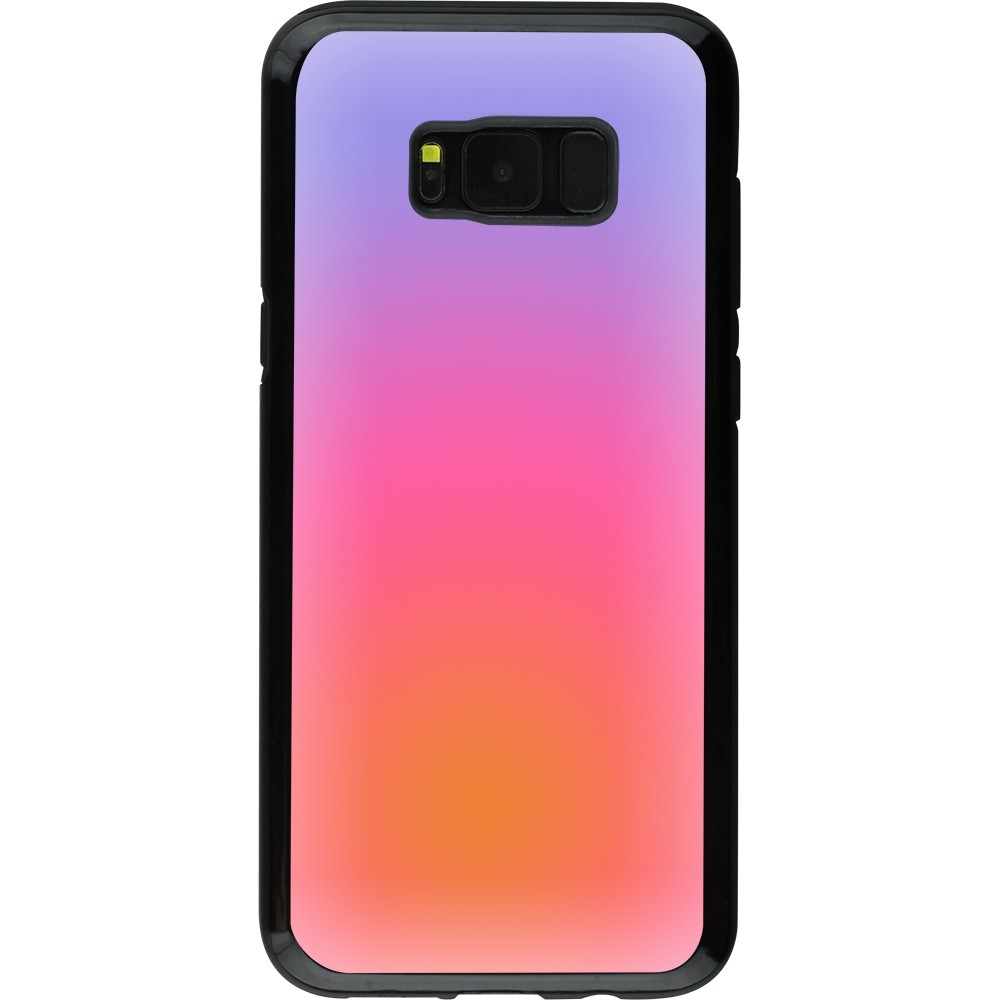 Samsung Galaxy S8+ Case Hülle - Hybrid Armor schwarz Orange Pink Blue Gradient