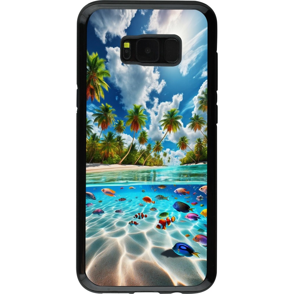 Samsung Galaxy S8+ Case Hülle - Hybrid Armor schwarz Strandparadies