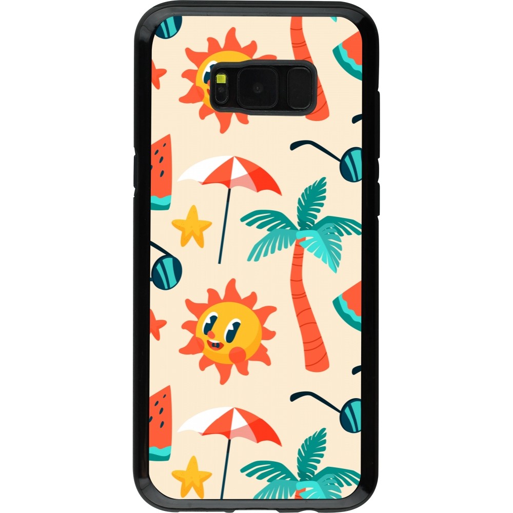 Samsung Galaxy S8+ Case Hülle - Hybrid Armor schwarz Summer 2025 Pattern soleil