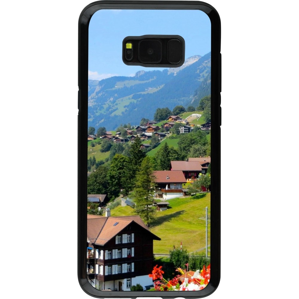 Samsung Galaxy S8+ Case Hülle - Hybrid Armor schwarz  Nationalfeiertag Schweiz Landschaft