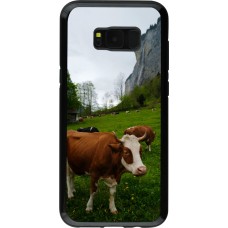 Samsung Galaxy S8+ Case Hülle - Hybrid Armor schwarz  Nationalfeiertag Schweiz Kühe