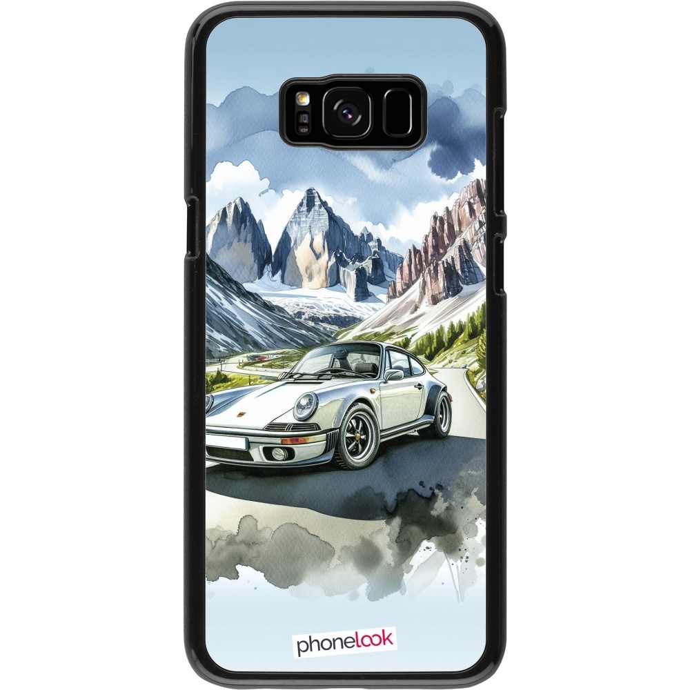 Samsung Galaxy S8+ Case Hülle - Porsche 911 Berg Aquarell