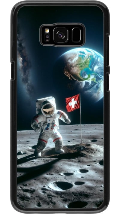 Samsung Galaxy S8+ Case Hülle - Astro Schweiz auf dem Mond
