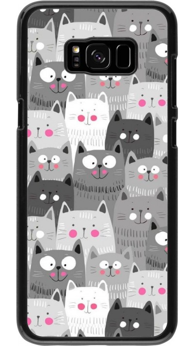 Coque Samsung Galaxy S8+ - Chats gris troupeau