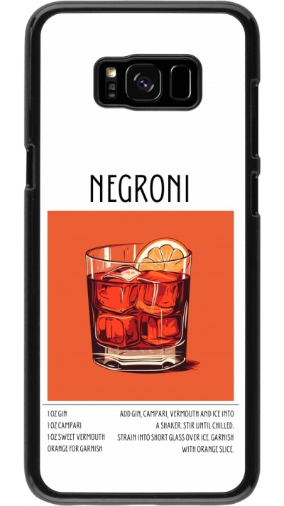 Samsung Galaxy S8+ Case Hülle - Cocktail Rezept Negroni