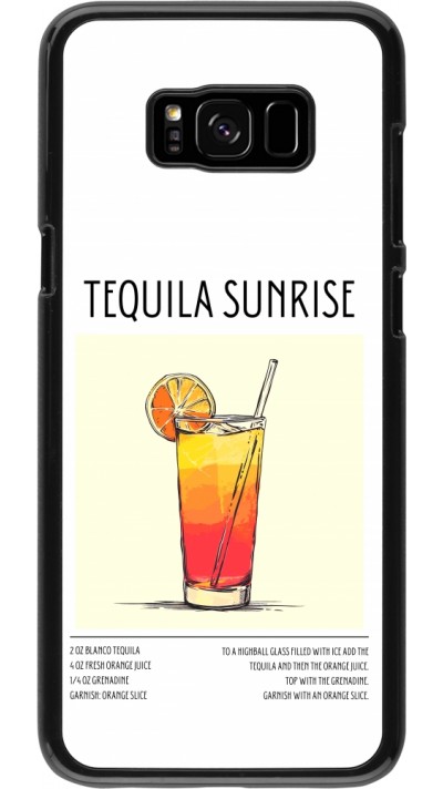 Samsung Galaxy S8+ Case Hülle - Cocktail Rezept Tequila Sunrise