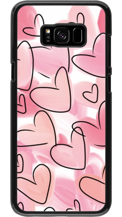 Samsung Galaxy S8+ Case Hülle - Easter 2023 pink hearts