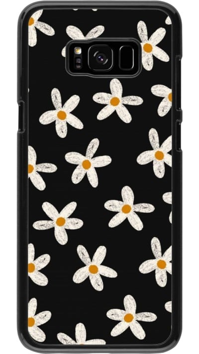Samsung Galaxy S8+ Case Hülle - Easter 2024 white on black flower
