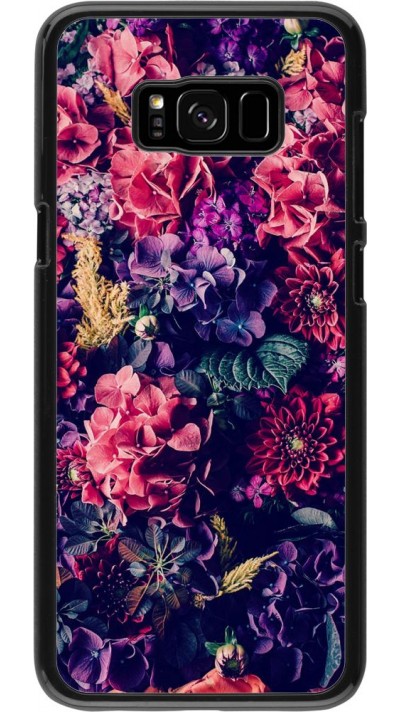 Hülle Samsung Galaxy S8+ - Flowers Dark