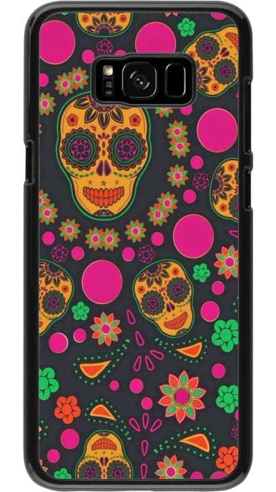Samsung Galaxy S8+ Case Hülle - Halloween 22 colorful mexican skulls