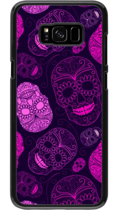 Samsung Galaxy S8+ Case Hülle - Halloween 2023 pink skulls