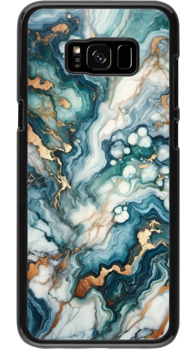 Samsung Galaxy S8+ Case Hülle - Grüner Blauer Goldener Marmor