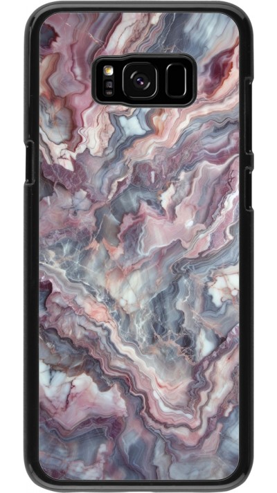 Samsung Galaxy S8+ Case Hülle - Violetter silberner Marmor