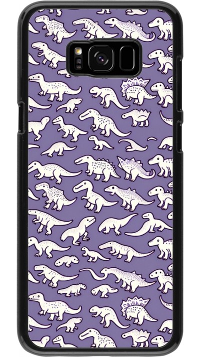 Samsung Galaxy S8+ Case Hülle - Mini-Dino-Muster violett