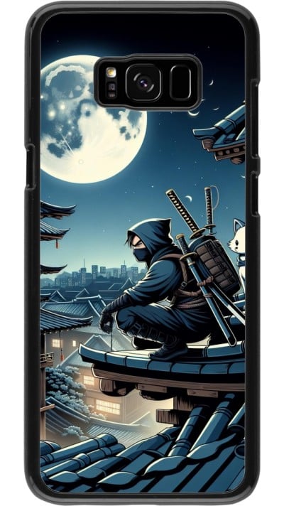 Samsung Galaxy S8+ Case Hülle - Ninja unter dem Mond