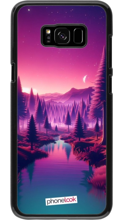 Samsung Galaxy S8+ Case Hülle - Lila-rosa Landschaft