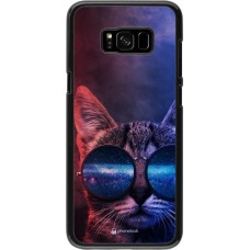 Coque Samsung Galaxy S8+ - Red Blue Cat Glasses