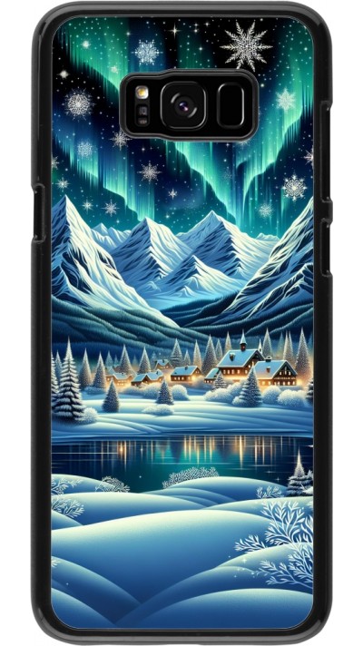 Coque Samsung Galaxy S8+ - Snowy Mountain Village Lake night