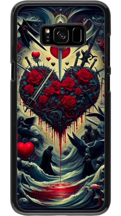 Samsung Galaxy S8+ Case Hülle - Dunkle Liebe Herz Blut
