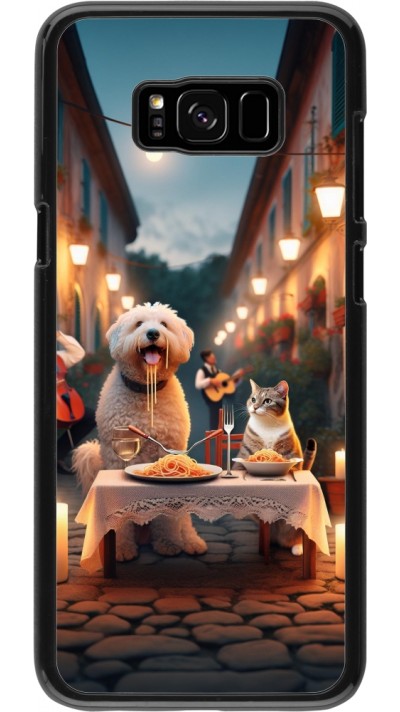 Coque Samsung Galaxy S8+ - Valentine 2024 Dog & Cat Candlelight