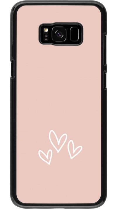 Coque Samsung Galaxy S8+ - Valentine 2023 three minimalist hearts