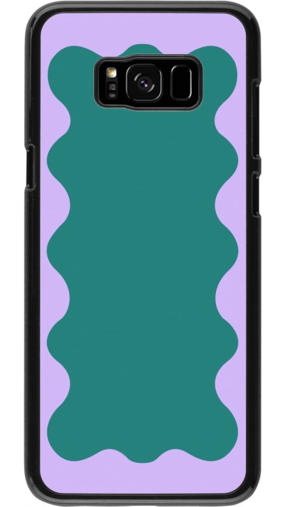 Coque Samsung Galaxy S8+ - Wavy Rectangle Green Purple