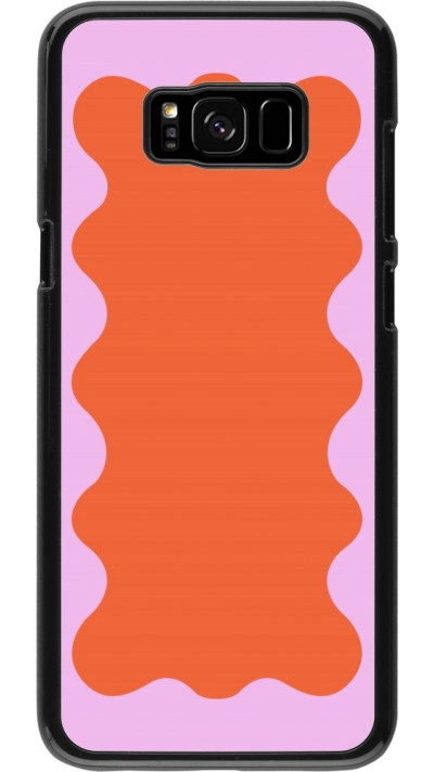 Coque Samsung Galaxy S8+ - Wavy Rectangle Orange Pink