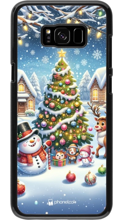 Coque Samsung Galaxy S8+ - Noël 2023 bonhomme de neige et sapin
