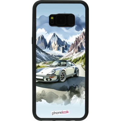 Samsung Galaxy S8+ Case Hülle - Silikon schwarz Porsche 911 Berg Aquarell