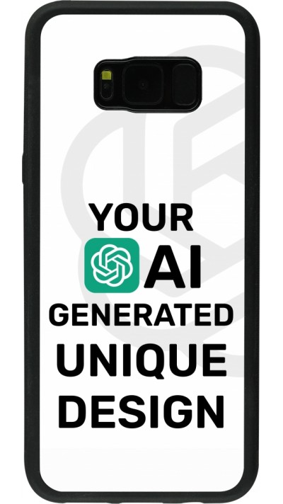 Samsung Galaxy S8+ Case Hülle - Silikon schwarz 100% einzigartig erstellt dank Deiner Kreativität und künstlicher Intelligenz (KI)