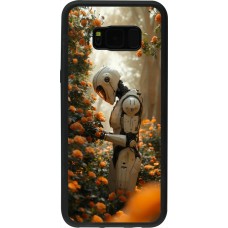 Samsung Galaxy S8+ Case Hülle - Silikon schwarz Astronaut flowers 2025