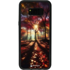 Samsung Galaxy S8+ Case Hülle - Silikon schwarz Herbstlicher goldener Glanz