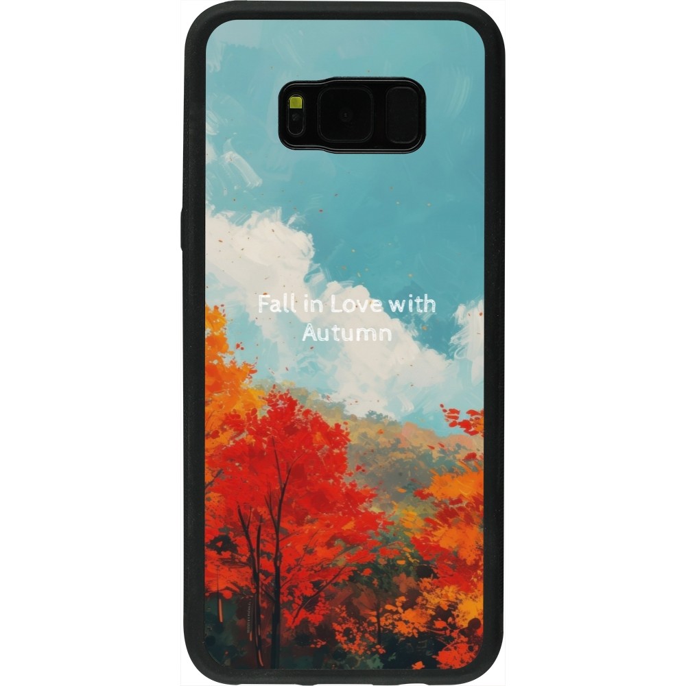Coque Samsung Galaxy S8+ - Silicone rigide noir Autumn 25 Fall in love
