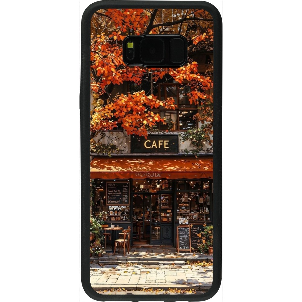 Coque Samsung Galaxy S8+ - Silicone rigide noir Autumn 25 Coffee shop