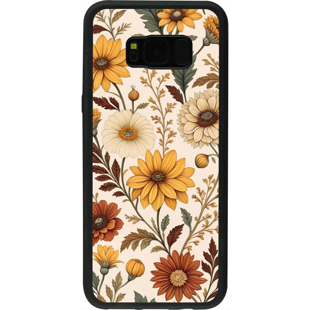 Coque Samsung Galaxy S8+ - Silicone rigide noir Autumn 25 Flower pattern