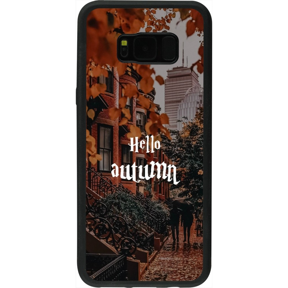 Coque Samsung Galaxy S8+ - Silicone rigide noir Autumn 25 Hello autumn