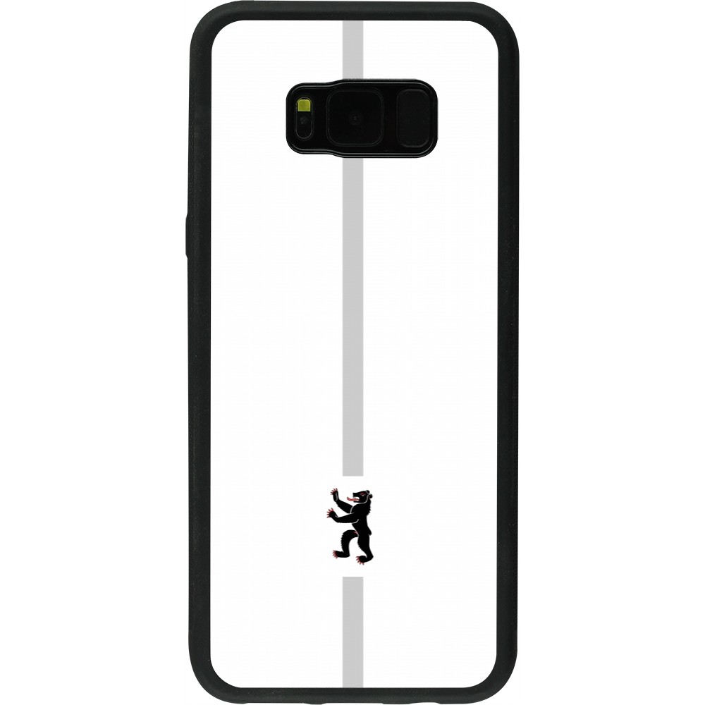 Coque Samsung Galaxy S8+ - Silicone rigide noir Canton AI blanc
