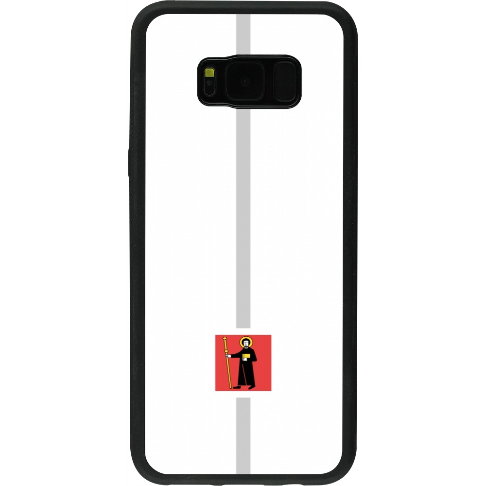 Samsung Galaxy S8+ Case Hülle - Silikon schwarz Kanton GL weiss