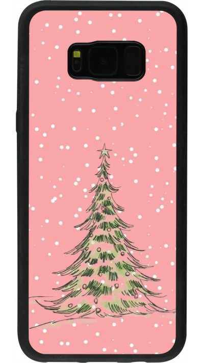 Samsung Galaxy S8+ Case Hülle - Silikon schwarz Christmas 25 Pink Tree
